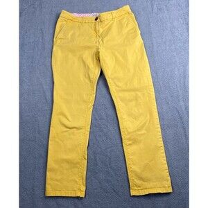 Boden Women's Chino Pants, Size 6R, Yellow, Slim, Mid-Rise, Colorful, Stretch
